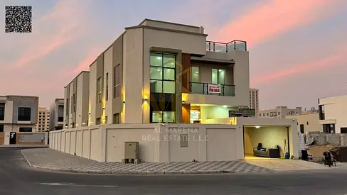 Freehold villa in one of Ajman's most prestigious areas, on a main street, at a negotiable price.