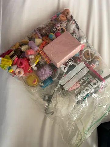 Mixed bag of small toy accessories and ice cream van — assorted play pieces - our generation toys