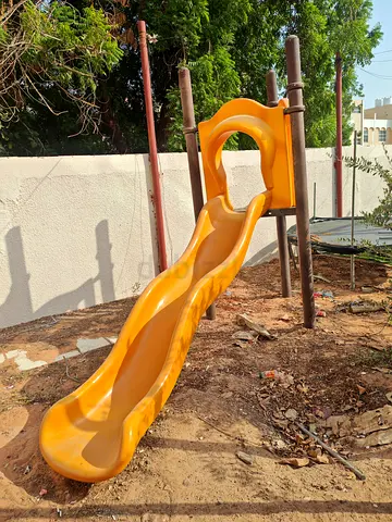 Used Outdoor Kids Slide with Ladder — Sturdy Plastic Slide in Good Condition