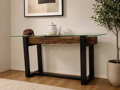 Marina Home Railway Wood Console Table