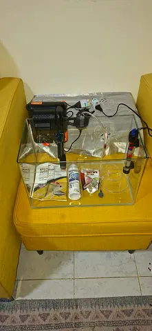 23L/23×25×40 glass fish aquarium tank with filter and accessories