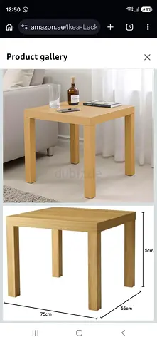 Living room set, cupboard, consol LACK side table - light wood finish, small square coffee/end table