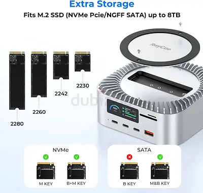 RayCue ALL-in-One Charger Dock For Mac Mini M4