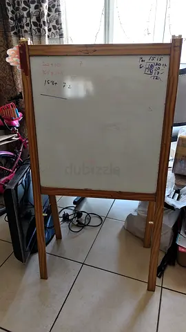 Wooden Freestanding Whiteboard / Easel - Medium Size