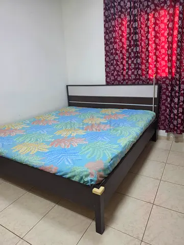 Wooden King Size Bed Frame with Headboard  and Mattress- Good Condition
