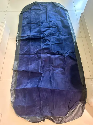Large black vinyl/PU inflatable mattress