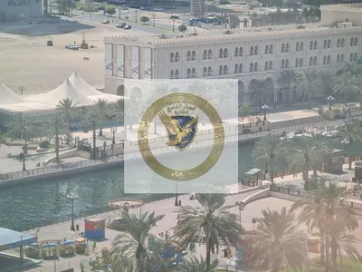 Sea view, cheapest one-bedroom apartment with free AC, one month free, free gym and pool, built-in wardrobes, excellent finishing in Al Majaz 3