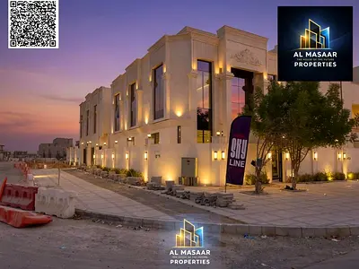 Luxury villa on a corner lot facing the mosque, classic design, price includes registration and own