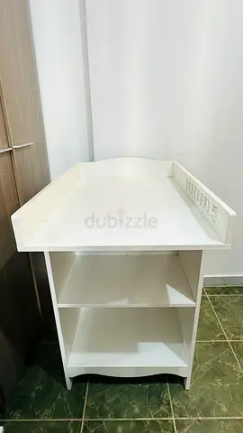 IKEA baby cot with bedding and Changing Table