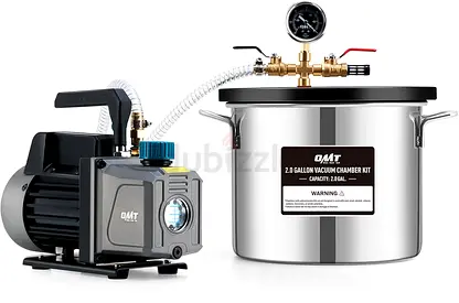 Orion Motor Tech 2 Gallon Vacuum Chamber, Heavy Duty Stainless Steel Degassing Chamber Kit with 3 CF
