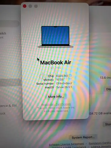 Apple MacBook Air M2 (2022) | 16GB RAM | 256GB SSD | 100% Battery Health