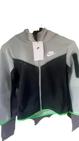 Nike zip-up hoodie jacket - new with tags, black grey, child size