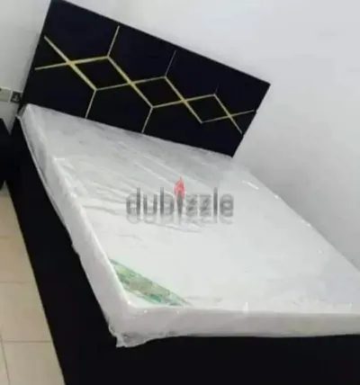 New fabric wooden King size 180x200 Bed with Madical Matress Available