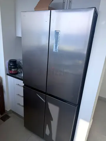 TCL 4-Door Refrigerator - Stainless Steel, Good Condition