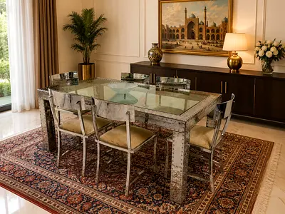 Marina Home Timothy Oulton Dining table with 6 chairs