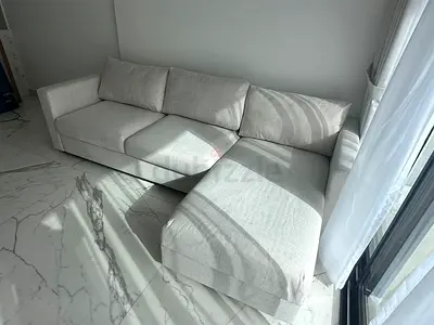 Ikea Vimle L shape sofa bed with mattress