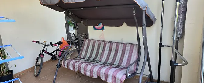 3-Seater Outdoor Garden Swing Seat with Canopy - Good Condition
