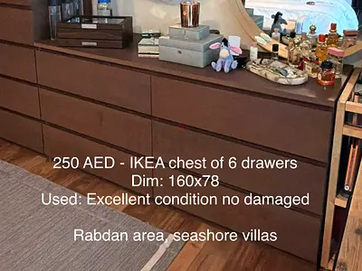 IKEA 6-drawer Chest / Dresser - Brown, Excellent Condition
