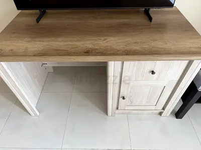 Wooden computer Table / Small Entertainment Cabinet with Storage