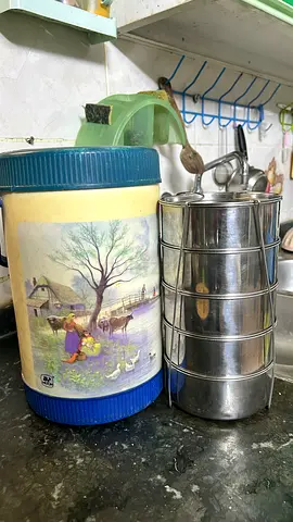 Stainless Steel 4-Tier Tiffin Lunch Box with Insulated Carry Jar