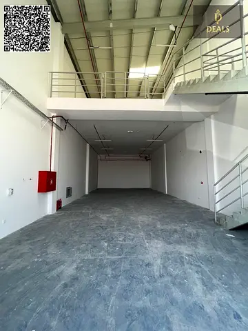 Brand New 2,700 SQFT Warehouse with Mezzanine | 40 KW Power | 4 Cheques | AED 147,000/Year