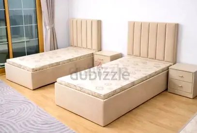 New fabric wooden single Size 90×190 Bed with Madical Matress Available