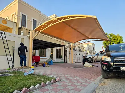 Car shed. Car parking. Canopy