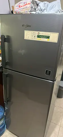 Whirlpool 2-Door Top Freezer Refrigerator - Stainless Steel, Good Condition