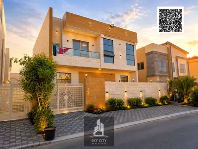 Modern villa with air conditioning, water, and electricity for sale. Freehold ownership. Dubai vill