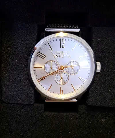 Invicta Mens Silver Dial Chronograph Watch