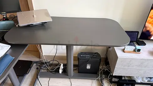 IKEA SEGRARE Gray Adjustable Standing Desk / Work Table - 110cm x 60cm perfect condition