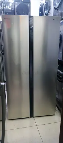 Pair of Panasonic Upright Freezers / Refrigerators - Silver, Good Condition working fre home deliver