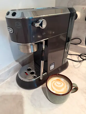 Used DeLonghi Bean-to-Cup Espresso Machine with Milk Frother - Good Condition
