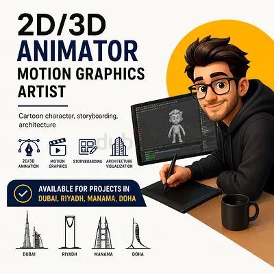 2D/3D Animator Motion Graphics Artist – Available for Projects