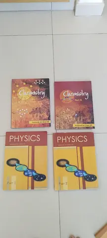 Chemistry (Parts I  II) and Physics (Parts I  II) textbooks - set