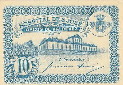 PORTUGAL 10 CENTAVOS BANKNOTE 1920