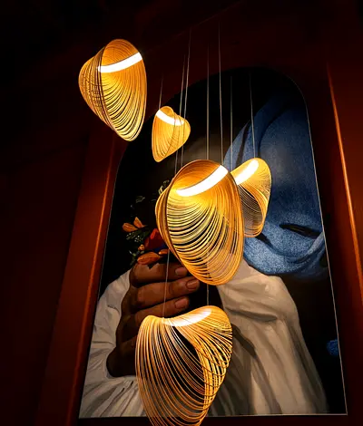 Wooden Ring Lamp