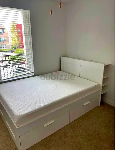 Ikea brimness queen size bed with matters 4 storage