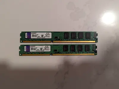 Pair of Kingston 4GB DDR3-1333 Desktop RAM (KVR) - Good Working Condition