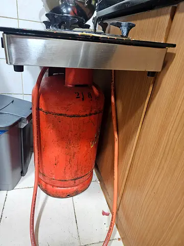 LPG Gas Cylinder with two Burner Stove and Hose with regulator