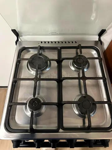 4 Burner Gas Cooking Range with Glass Lid