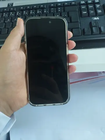 iPhone with clear protective case - good working condition