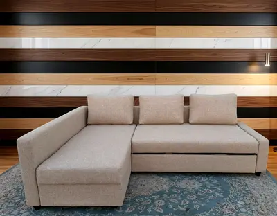 Fabric Sofa Bed Hydraulic Storage | Pull-Out Bed Size: 230 × 160 cm