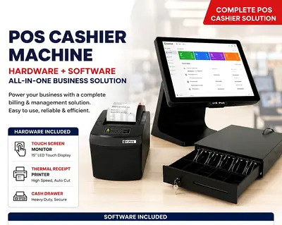 Reliable POS Cashier Machine for Small Medium Businesses with software