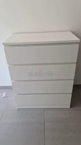 White 4-Drawer Chest Dresser - Good Condition