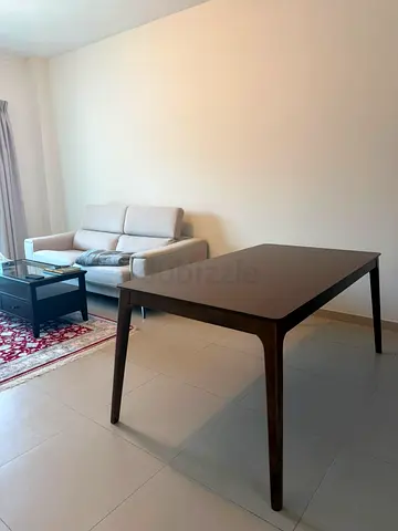 Solid Wood Dining Table - 4-6 Seater, Dark Brown