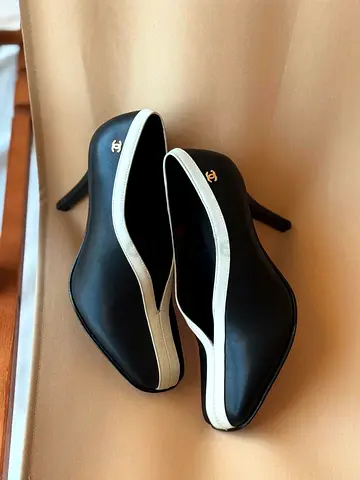 Black and White Chanel-inspired Heels — Size 36 to 41 super master quality