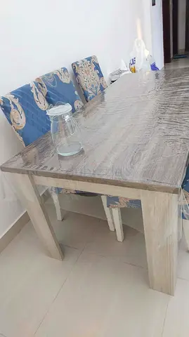 8 chairs dining wooden table for sale