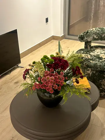 Leather coffee table