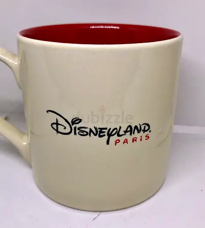 Disneyland Paris Ceramic Mug — Beige with Red Interior
